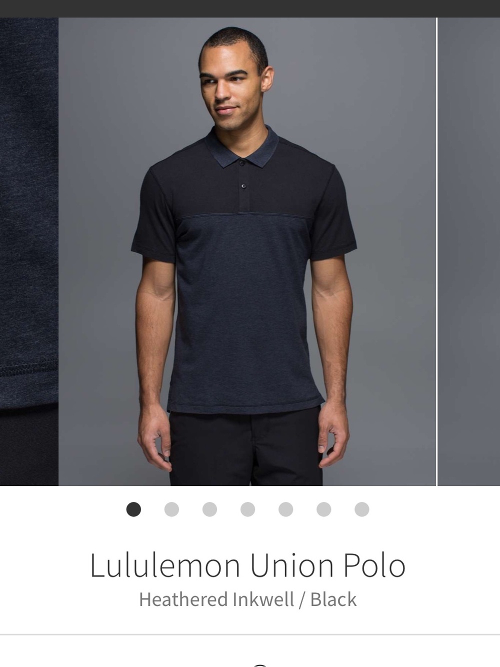 Lululemon Men's Union Polo - Heathered Inkwell / Black Size Small NWTs!!